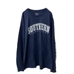 Champion 長袖 プリントTシャツ XL ネイビー チャンピオン ロンT ロングTシャツ 袖プリント 古着卸 アメリカ仕入 a706-5879