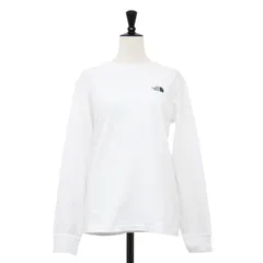 THE NORTH FACE ノースフェイス Tシャツ ホワイト 白 サイズ:M | 21秋冬 ロングスリーブ バック スクエア ロゴ Tシャツ / カットソー | クルーネック 長袖 コットン | トップス【レディース】【中古】