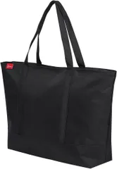 GRANVEL トートバッグ 大容量 メンズ エコバッグ 肩掛け 手提げバッグ ビジネス 通勤 通学 A4(ブラック)