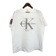 90年代 USA製 Calvin klein Jeans カルバンクライン NHL ニューヨーク・レンジャース Ｔシャツ プロチーム (メンズ XL) 中古 古着 T4035のサムネイル
