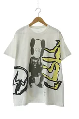 Travis Scott Cactus Jack トラヴィス スコット カクタスジャック ×KAWS カウズ 21AW For Fragment Tee フォー フラグメント 半袖 Tシャツ M 白 ブランド古着ベクトル 中古☆AA★250321