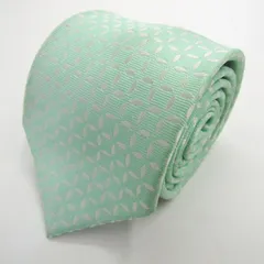 パーフェクトスーツ ブランド ネクタイ 小紋柄 格子柄 総柄 PO メンズ グリーン P.S.FA 【中古】