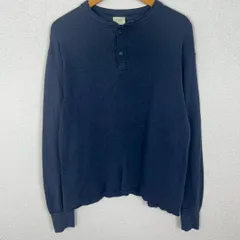 L.L.Bean エルエルビーン 長袖ヘンリーネックシャツ ネイビー 2XLサイズ メンズ 古着 アメカジ