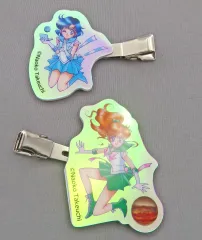 【中古】アクセサリー(非金属) スーパーセーラーマーキュリー＆スーパーセーラージュピター 前髪クリップ2個セット 「美少女戦士セーラームーン」 オフィシャルファンクラブ Pretty Guardians/セーラームーンストア/ローソン限定