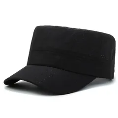 [ハベリィ] メッシュ ワーク キャップ 帽子 無地 通気性 アウトドア 釣り ゴルフ オシャレ メンズ アウトドア カジュアル キャンプ 釣り 日除け ゴルフ 運転 ミリタリー フリーサイズ 軽量 通気性 速乾 シンプル [ブラック] [Free Size]