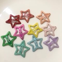 パッチンピン スリーピン ヘアピン 星 パステルカラー10個セットB