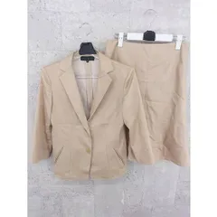 ◇ UNTITLED アンタイトル スカート スーツ セットアップ 上下 サイズ2 ベージュ レディース  【1002796358418】