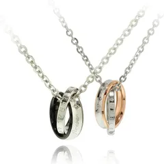 Infinity [インフィニティ] ペアペンダント 2本セット ペアネックレス ジュエリーケースセット 愛の証 誕生日 記念日 プレゼント 贈り物 (ETERNAL LOVE forever love)