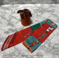 Hermes ✨極美品 ツイリー [タグ無し] 馬柄 オレンジ系 - メルカリ