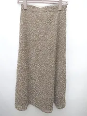 ◇ ROPE PICNIC ロペピクニック 小花柄 きれいめ ロング フレア スカート サイズ38 ブラウン レディース P  【1407260006794】