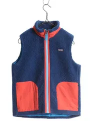 【お得なクーポン配布中!】 パタゴニア クラシック レトロX フリース ベスト キッズ L レディース S 程/ 15年製 パイル ボア 重ね着 アウトドア フルジップ ツートン