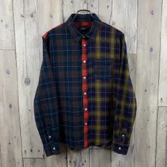 HUF ハフ マルチカラー 長袖 チェック ネルシャツ M