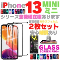2枚 iPhone13 Mini ガラスフィルム 保護フィルム ケース C72
