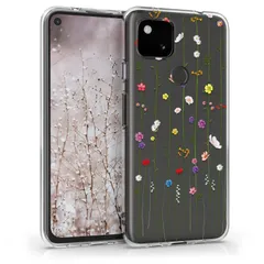 【大安売り】kwmobile 対応: Google Pixel 4a ケース - TPU クリア シリコン スマホケース 落下防止- かわいい デザイン TPUケース