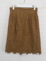 ◇ ROPE PICNIC ロペピクニック レース 膝丈 タイト スカート サイズ38 キャメル レディース P  【中古】 【1212100002832】