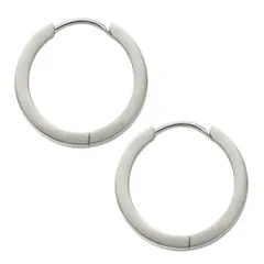 【シルバー×16mm】[Cream dot. クリームドット公式] ステンレス製 フープ 金属アレルギー つけっぱなし サージカルステンレス メンズ ペア 男女 中折れ キャッチレス 両耳用 大人  