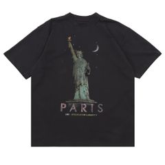 BALENCIAGA バレンシアガ Paris Liberty Tシャツ ミディアムフィット ユニセックス  ブラック ヴィンテージジャージー