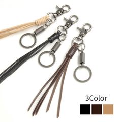 キーフック キーホルダー レザー タッセル フリンジ 牛革 本革 キーリング 鍵 携帯 金属 合金 おしゃれ メンズ ファッション