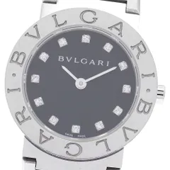 R76/10電池交換済【美品】BVLGARI ブルガリBB26SS黒文字盤稼働品