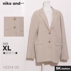 ★訳あり★ niko and… ニコアンド アウター ジャケット　長袖　ボタン　スリット　ポケット付き　シンプル　テーラード　春 　ベージュ　 【H2224-00】 送料無料　古着　レディースのサムネイル