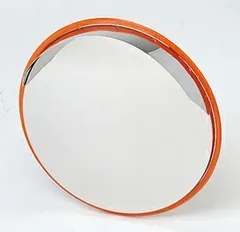 信栄物産 ステンレスミラー オレンジ S-1 | 丸形 丸型 ステンレス ミラー 鏡 かがみ 割れない 割れない鏡 割れないミラー ガレージミラー カーブミラー オレンジ色 オレンジ 壁掛け ステンレス製 フード付き 安全確認用 安全グッズ