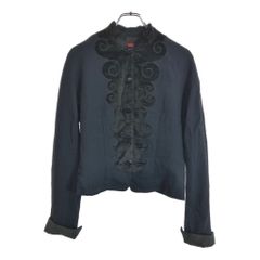 フランス製 KENZO ケンゾー ウールジャケット ネイビー(レディース 40)中古 古着 U4282