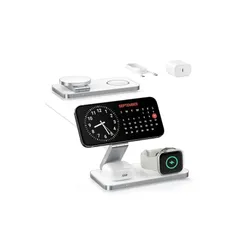 KEEPRO ワイヤレス充電器 3in1 折り畳み式 Magsafe充電器 同時に3つのデバイス充電 15W/10W/7.5W マルチ充電スタンド マグセーフ充・電器 マグネット式 iPhone/Apple Watch/Airpodsに対応 無線充・電器  1