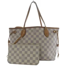 ルイヴィトン LOUIS VUITTON ダミエ アズール ネヴァーフルPM トートバッグ ショルダーバッグ ポーチ付き ホワイト N51110 /YO14 ■OH
