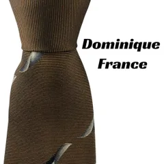【6098】良品！ ドミニクフランス　ネクタイ　ブラウン系.