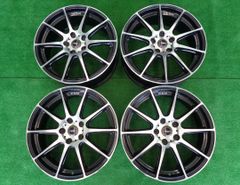 7J-18インチ 5H114.3 +53 クロススピード プレミアムR 中古 ホイール 4本