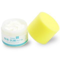 革製品のお手入れ 大容量 [コロンブス] デリケートクリーム レザーキュア 保革 抗菌 レザークリーム 溶剤不使用/塗布用スポンジ付き ムショク 100g