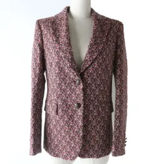 極美品☆正規品 ETRO エトロ 20年 ペイズリーツイード エンブレムメタルボタン付き シングルジャケット マルチカラー 38 イタリア製のサムネイル