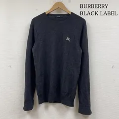 BURBERRY BLACK LABEL バーバリーブラックレーベル ニット、セーター 長袖 ニット セーター 長袖 ホース 刺繍 カシミヤ混 ウール bmt23-522-07