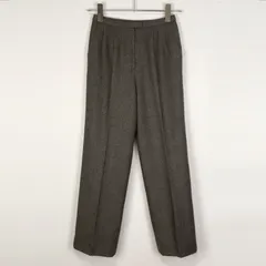 レリアン ウール混 ハイウエスト タックパンツ スラックス