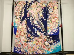 平和屋着物●豪華振袖　駒刺繍　花鞠文　金彩　正絹　逸品　AAAT2282ck