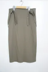 美品 18AW Marquise de blanc マルキスデブラン サスペンダー付き タイト スカート 緑 カーキ サイズS C021867155 125L★2