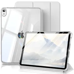 【新着商品】ケース 分離式 11インチ 2025/10.9インチ 11世代/10世代 2022 クリア 透明 背面 着脱式 カバー iPad 三つ折りスタンド Touch IDとオートスリープ機能対応 軽量 薄型 傷つけ防止 SQBEBS PU合成レザー iP