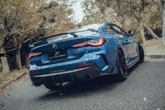【FUTURE DESIGN 正規品】BMW 4シリーズ G22 クーペ M-TECH Mスポーツ リア ディフューザー スプリッター 本物DryCarbon ドライカーボン