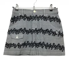 パーリーゲイツ スカート 杢ネイビー×ネイビー 数字ボーダー風 ストレッチ レディース 0(S) ゴルフウェア PEARLY GATES