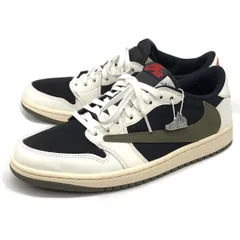 【倉吉店】NIKE | ナイキ スニーカー ×TRAVIS SCOTT(トラヴィス・スコット) WMNS AIR JORDAN 1 RETRO LOW OG SP 'OLIVE' DZ4137-106 27cm 【126】