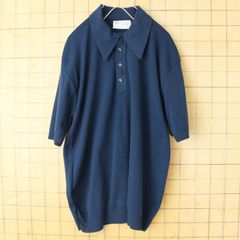 Classics 00s 編み切替 半袖ポロシャツ 紺 XL - メルカリ