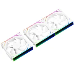 【在庫処分】Thermalright TL-M12QWケースワイヤレス接続ファン-120mm静音、PWM機能CPUビルディングブロックファン、インフィニティミラーARGB照明効果、新しいパワーチップモジュールが配線管理を簡素化、ホワイト