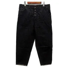 ガサ GASA 丘の上の空 綿麻 デニムパンツ M 黒 ブラック 13231-01213 2023AW