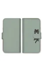 iPhoneX iPhoneXS ケース 手帳型 アイフォンX アイフォンXS スマホケース 携帯ケース 猫 ネコ ねこちゃん 黒猫 イラスト かわいい 可愛い おしゃれ カラー07