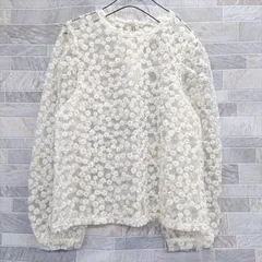 ◎ archives フラワー刺繍レースパワショルブラウス 05411のサムネイル