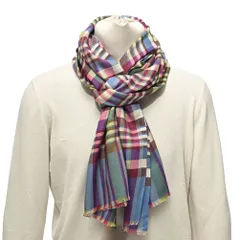 ETRO エトロ / ストール 春秋 カシミヤ シルク チェック マルチカラー 407359