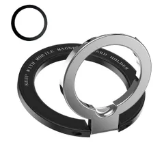 【新型リング&超磁力】スマホリング マグネット式MagSafeリング スマホスタンド バンカーリング 薄型 360度回転式 角度調整可能 スマホスタンド 機能 強力磁気 メタルリング付き マグセーフ リング スマホ落下防止 取り外し可能 iPhoneシリー