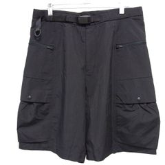 美品 22SS☆Snow Peak×TONEDTROUT スノーピーク カーゴショーツ ハーフパンツ メンズ アウトドア ショートパンツ ブラック フィッシング