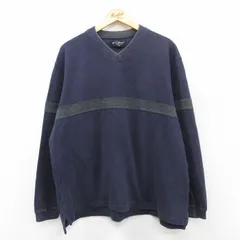 XL/古着 エディーバウアー 長袖 ビンテージ Tシャツ メンズ 00s 大きいサイズ コットン Vネック 紺 ネイビー 25jun03 中古