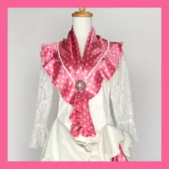 ローズピンク×ピンクドットピキージョ(cr-161-2)／フラメンコ・ダンス・ベリーダンス・舞台衣装小物・ピキージョ・シージョ・ヒップスカーフ